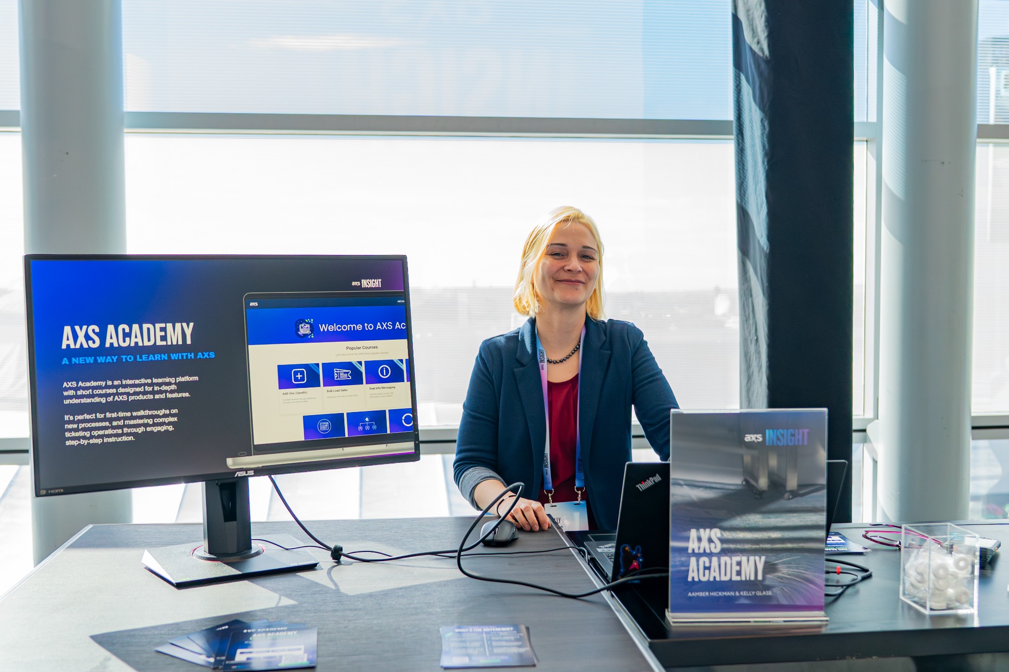 AXS Academy demonstration at a corporate conference